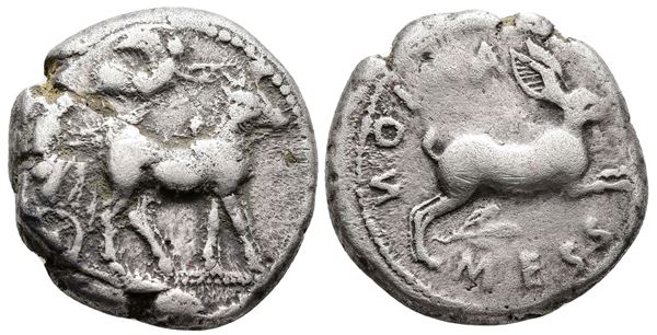 Sicily, Messana, 478-476 BC. AR Tetradrachm (27mm, 17.14g).  - Auction Greek, Roman and Byzantine Coins	 - Bertolami Fine Art - Prague