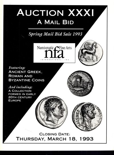 Catalogo numismatico, Ancient Greek, Roman e Byzantine coins (Auction XXXI, 1993), elenco lotti i...