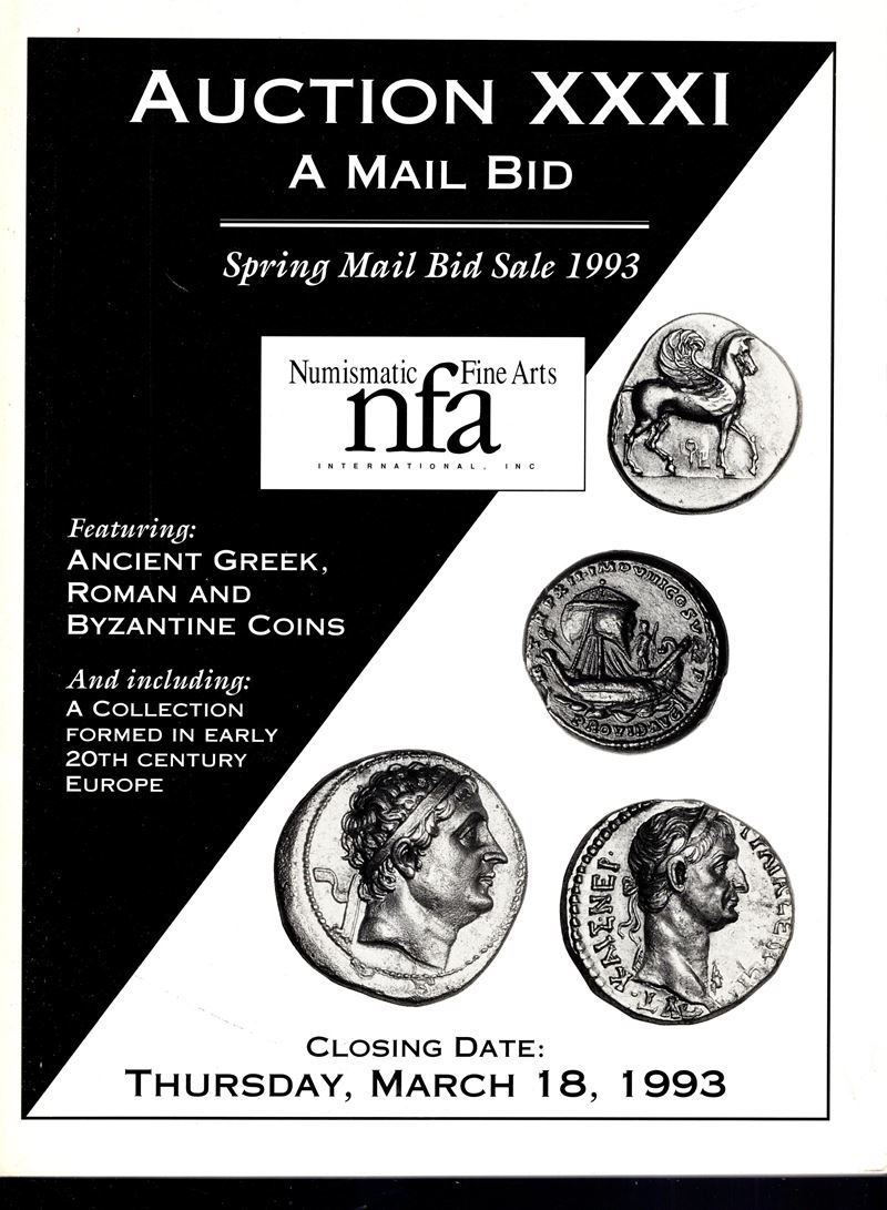 Catalogo numismatico, Ancient Greek, Roman e Byzantine coins (Auction XXXI, 1993), elenco lotti i...