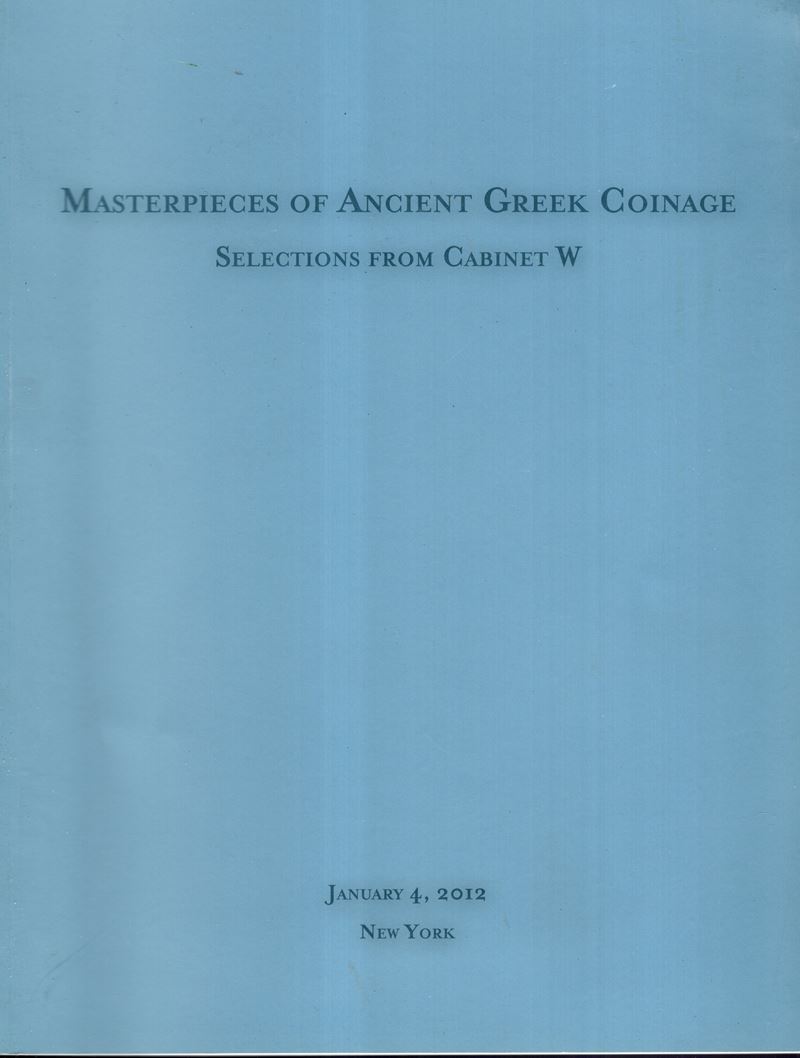 CNG, Masterpiece of ancient Greek coinage. Selezione dal Cabinet W., New York, 4 gennaio 2012