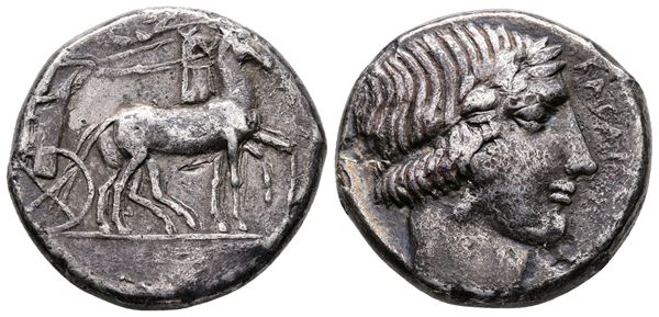 Sicily, Katane, c. 450-405 BC. AR Tetradrachm (26mm, 15.25g).