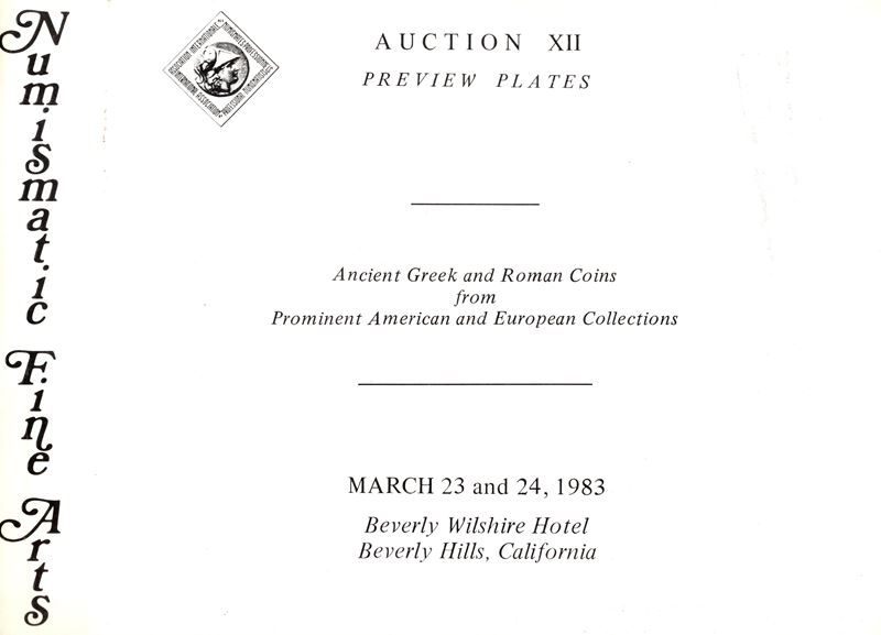 Catalogo d’asta, Numismatic Fine Arts – Auction XII: monete greche e romane, Beverly Hills, 23/24...