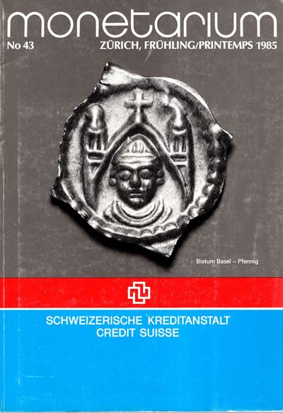 Catalogo numismatico, CREDIT SUISSE MONETARIUM – Zurich, Frühling/Printemps (1985), n. 43