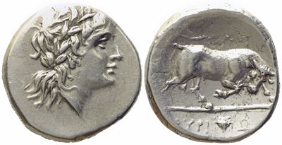 Lucania, Thourioi (C. 280-213 Bc), Nomos; Ar (6,41 G; 20,2 MM)