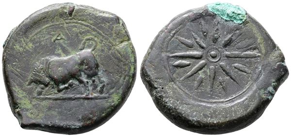 Sicily, Tauromenion. Campanian mercenaries, 370-358 BC. Æ Hemilitron (34mm, 26.42g).  - Auction Greek, Roman and Byzantine Coins	 - Bertolami Fine Art - Prague