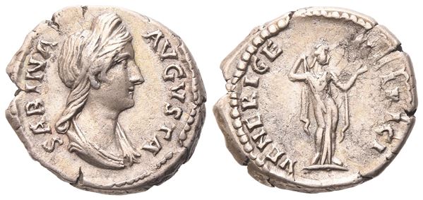 Sabina, Augusta (128-136/7), Denarius, Rome, c. 137; AR (3,90 g; 18,5 mm; 6 h)