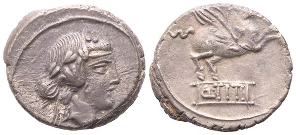 Q. Titius, Denarius, Rome, 90 BC; AR (3,65 g; 16,7 mm; 6 h)