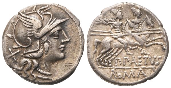 P. Aelius Paetus, Denarius, Rome, 138 BC; AR (3,90 g; 18,6 mm; 11 h)