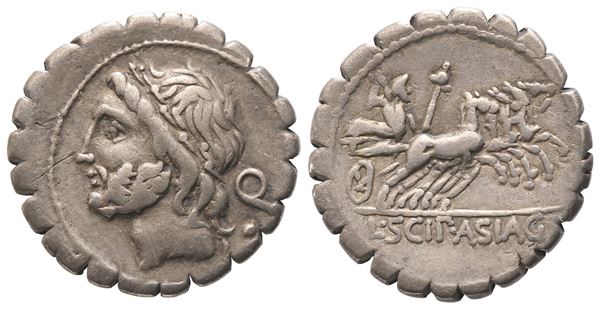L. Cornelius Scipius Asiaticus, Denarius serratus, Rome, 106 BC; AR (3,79 g; 19 mm; 9 h)