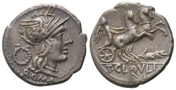 T. Cloelius, Denarius, Rome, 129 BC; AR (3,69 g; 19,2 mm; 9 h)