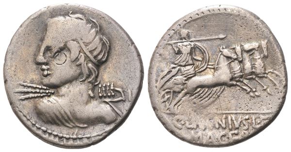 C. Licinius Macer, Denarius, Rome, 84 BC; AR (3,97 g; 20,6 mm; 5 h)