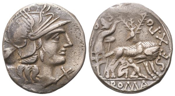 Sex. Pompeius Fostlus, Denarius, Rome, 137 BC; AR (3,36 g; 19,5 mm; 6 h)