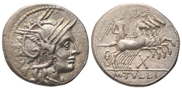 M. Tullius, Denarius, Rome, 119 BC; AR (3,94 g; 20 mm; 4 h)