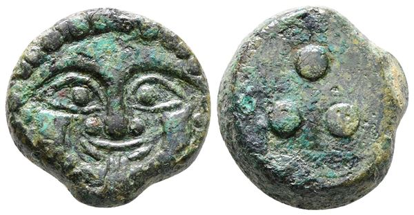 Sicily, Himera, c. 430-420 BC. Æ Tetras or Trionkion (20mm, 10.67g).