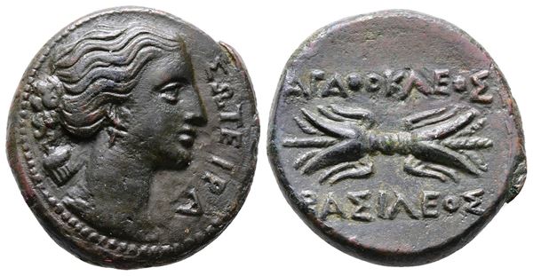 Sicily, Syracuse. Agathokles (317-289 BC). Æ Litra (24mm, 9.15g).  - Auction Greek, Roman and Byzantine Coins	 - Bertolami Fine Art - Prague