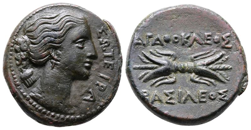 Sicily, Syracuse. Agathokles (317-289 Bc). Æ Litra (24mm, 9.15g).