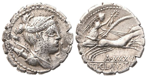 Ti. Claudius Nero, Denarius serratus, Rome, 79 BC; AR (3,68 g; 18 mm; 5 h)