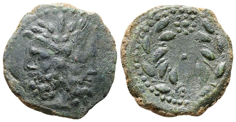 Sicily, Uncertain Roman Mint, C. 200-190 Bc. Æ As (22mm, 5.87g).