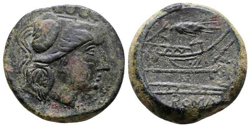 Corn-ear And Ka Series, Sicily, 211-208 Bc. Æ Triens (23mm, 11.73g).