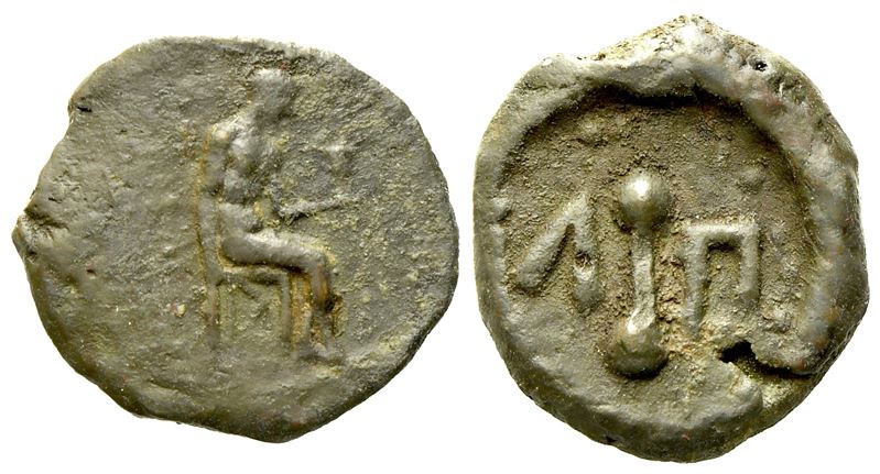 Islands Off Sicily, Lipara (C. 350-300 Bc), Hexas; Æ (1,90 G; 13,8 MM)