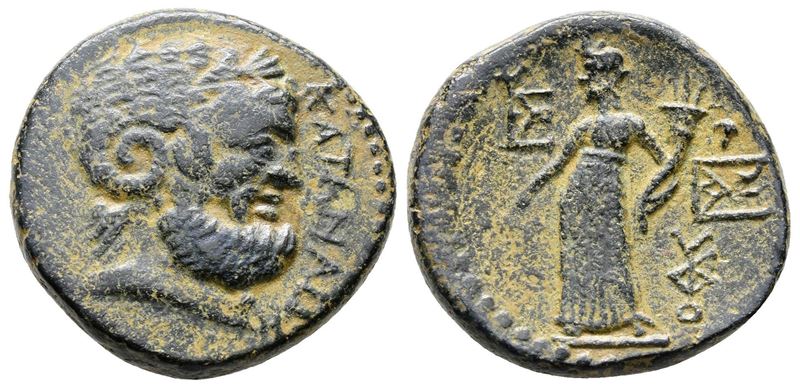 Sicily, Katane, C. 2nd Century Bc. Æ (22mm, 9.60g).