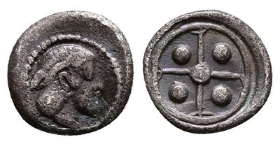 Sicily, Syracuse. Hieron i (478-466 Bc). Ar Pentonkion (9mm, 0.28g)