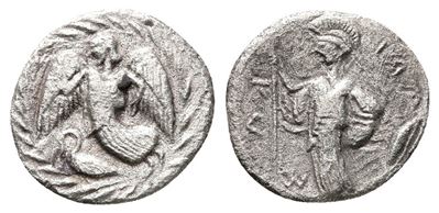 Sicily, Kamarina, C. 461-440/35 Bc. Ar Litra (12mm, 0.60g).