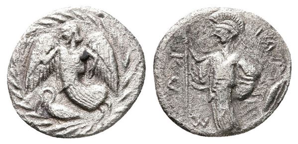 Sicily, Kamarina, c. 461-440/35 BC. AR Litra (12mm, 0.60g).