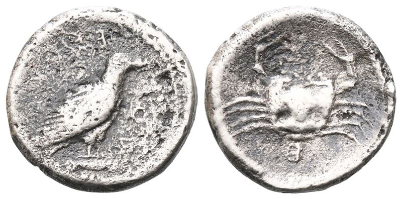 Sicily, Akragas, c. 465/4-446 BC. AR Hemidrachm (14mm, 2.07g).
