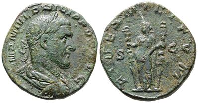 Philip i (244-249). Æ Sestertius (28mm, 17.96g).