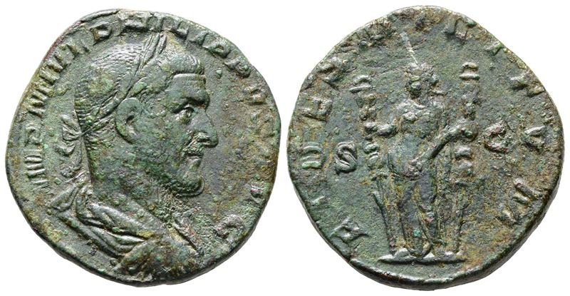 Philip i (244-249). Æ Sestertius (28mm, 17.96g).