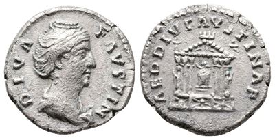 Diva Faustina Senior (died 140/1). Ar Denarius (17mm, 3.17g).