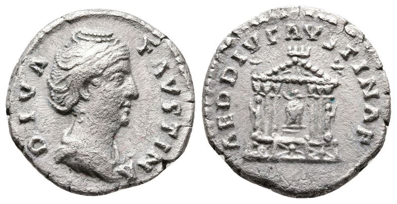 Diva Faustina Senior (died 140/1). Ar Denarius (17mm, 3.17g).