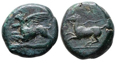 Sicily, "kainon", C. 360-340 Bc. Æ (20mm, 10.31g).