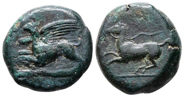 Sicily, "Kainon", c. 360-340 BC. Æ (20mm, 10.31g).