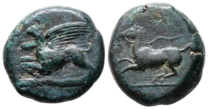Sicily, "kainon", C. 360-340 Bc. Æ (20mm, 10.31g).