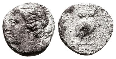 Sicily, Syracuse, C. 216-215/4 Bc. Ar 1 1/2 Litrai (11mm, 0.93).