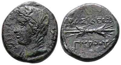 Sicily, Syracuse. Pyrrhos (278-276 Bc). Æ (24mm, 11.77g).