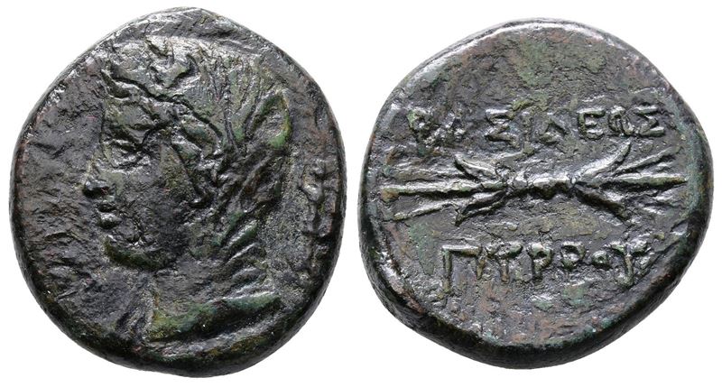 Sicily, Syracuse. Pyrrhos (278-276 Bc). Æ (24mm, 11.77g).