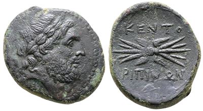 Sicily, Kentoripai, C. 214-210 Bc. Æ Tetrachalkon (27mm, 11.69g).