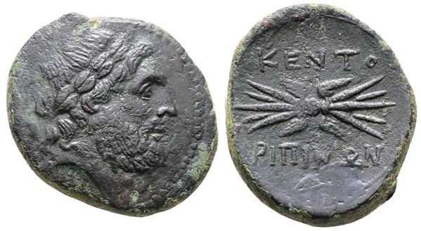 Sicily, Kentoripai, c. 214-210 BC. Æ Tetrachalkon (27mm, 11.69g).  - Auction Greek, Roman and Byzantine Coins	 - Bertolami Fine Art - Prague