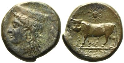 Sicily, Panormos As Ziz (C. 336-330 Bc), Æ (12,64 G; 23,6 MM)