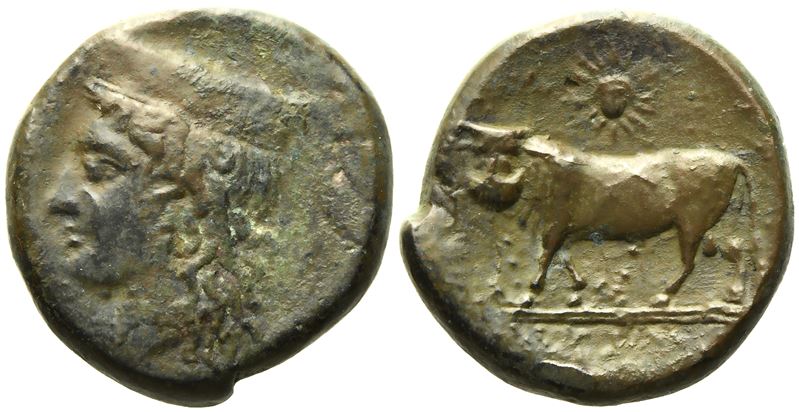 Sicily, Panormos As Ziz (C. 336-330 Bc), Æ (12,64 G; 23,6 MM)