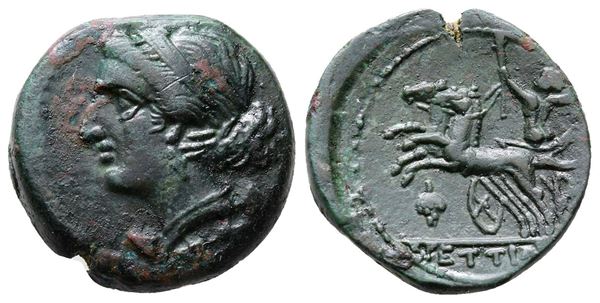 Bruttium, The Brettii, c. 211-208 BC. Æ Unit (18mm, 3.99g).