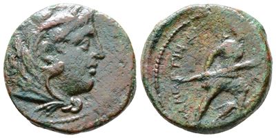 Sicily, Messana, The Mamertinoi, C. 215-212 Bc. Æ Dichalkon (21mm, 6.70g).