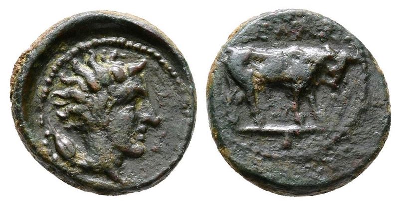 Sicily, Gela, C. 420-405 Bc. Æ Onkia (12mm, 1.24g).