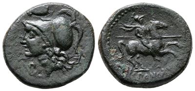 Sicily, Morgantina, The Hispani, C. 2nd Century Bc. Æ (20mm, 6.26g).