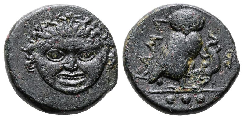 Sicily, Kamarina, C. 420-405 Bc. Æ Tetras (17mm, 4.37g).