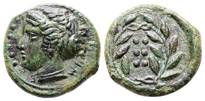 Sicily, Himera, C. 420-407 Bc. Æ Hemilitron (16mm, 3.76g).