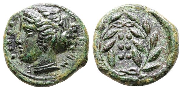 Sicily, Himera, c. 420-407 BC. Æ Hemilitron (16mm, 3.76g).